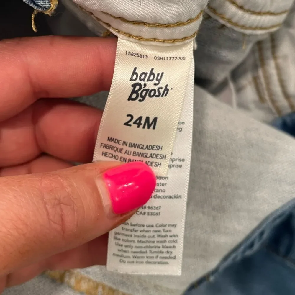 Baby B'Gosh Denim Overalls Cotton Size 24 Months
